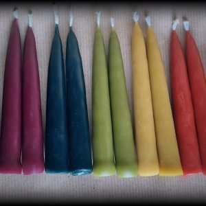 Candela 100% Pura Cera D’Api -  Fatta a Mano set da 2 pezzi