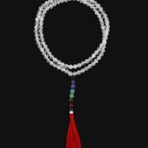 Collana Mala in Quarzo Lalino con Pietre 7 Chakra