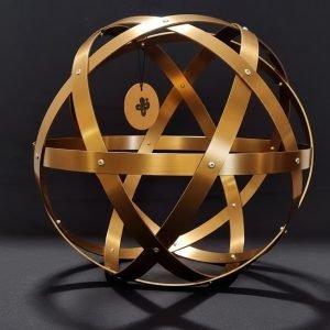 Pentasfera in alluminio anodizzato ramato misura 32 cm