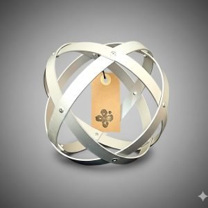 Genesa Crystal alluminio anodizzato argento misura 16cm